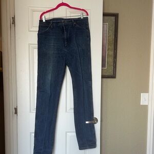 Wrangler Men's Dark Blue Bootcut Jeans